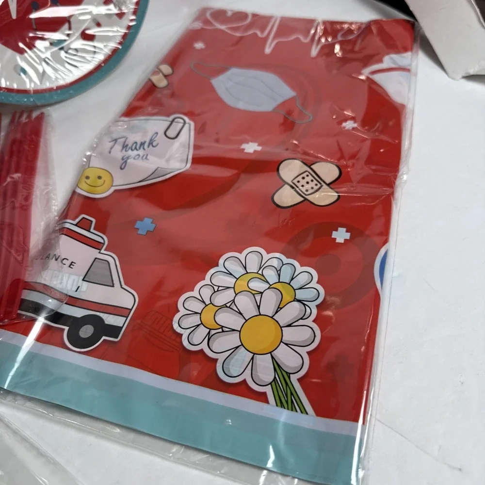 NURSE party decorations and table setting for 12 Banner‎ NEW